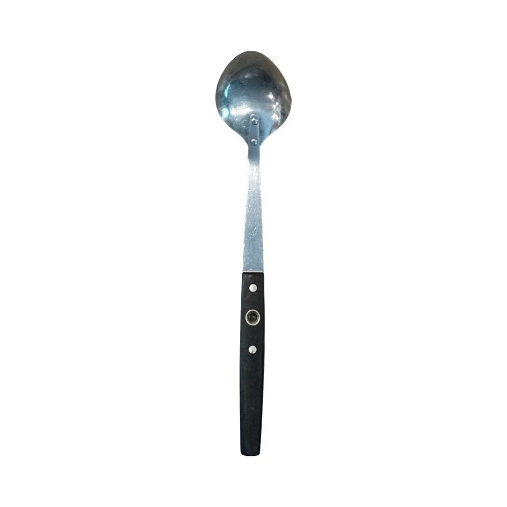 Vintage Ekco Flint Stainless Steel Basting Spoon Black‎ Riveted Handle USA 13
